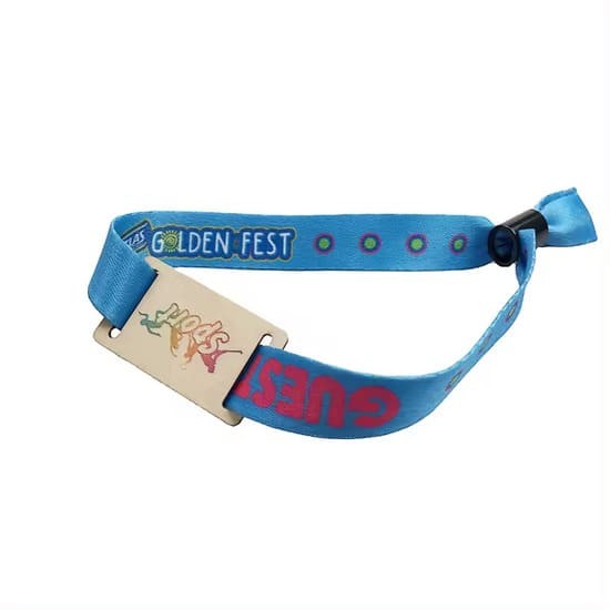 Bracelet RFID RPET écologique avec logo personnalisé 13,56 MHz pour festival sans espèces