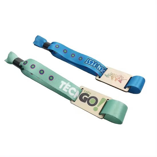 Bracelet RFID RPET écologique avec logo personnalisé 13,56 MHz pour festival sans espèces