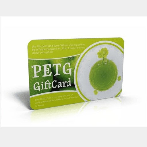Carte plastique RFID NFC en PETG écologique avec logo personnalisé