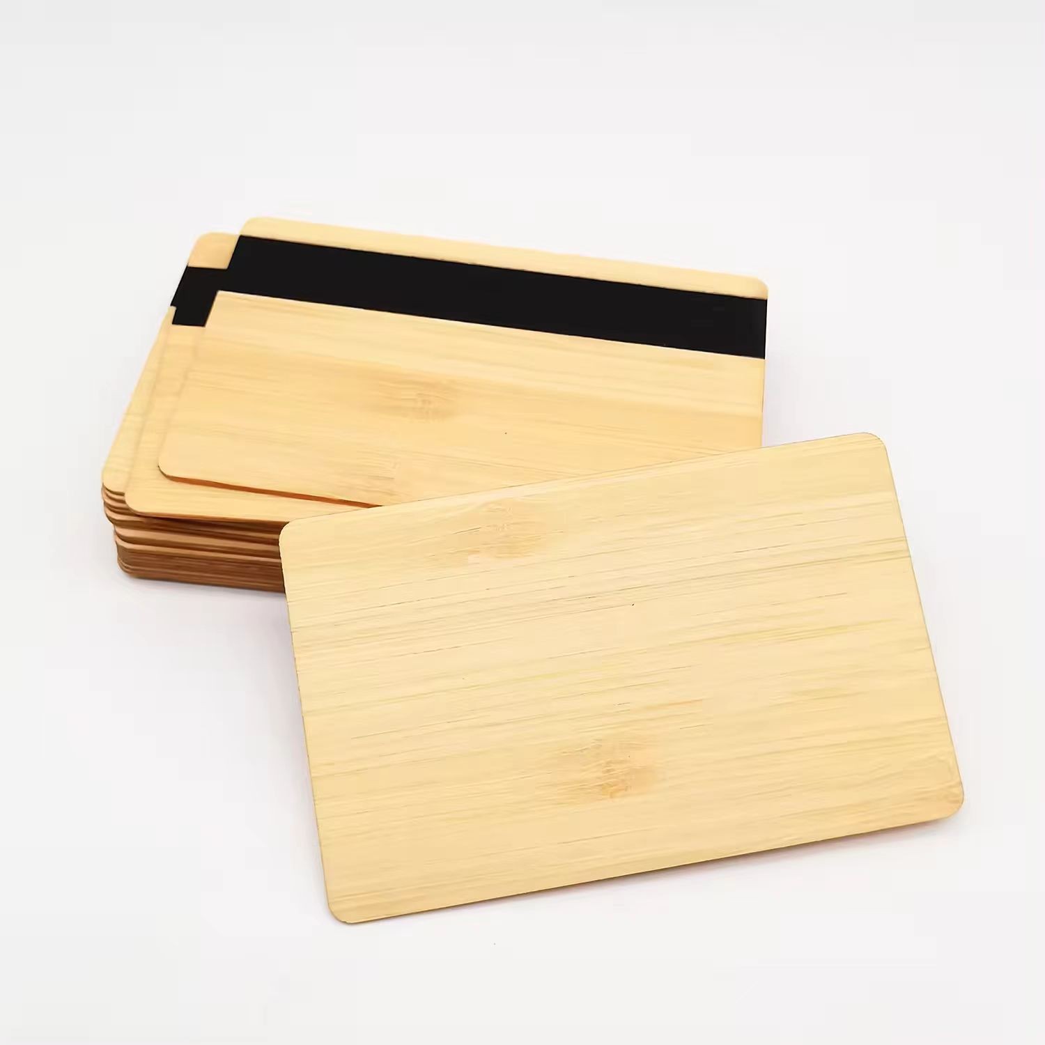 Carte à bande magnétique en bois personnalisée pour carte-clé de chambre d'hôtel