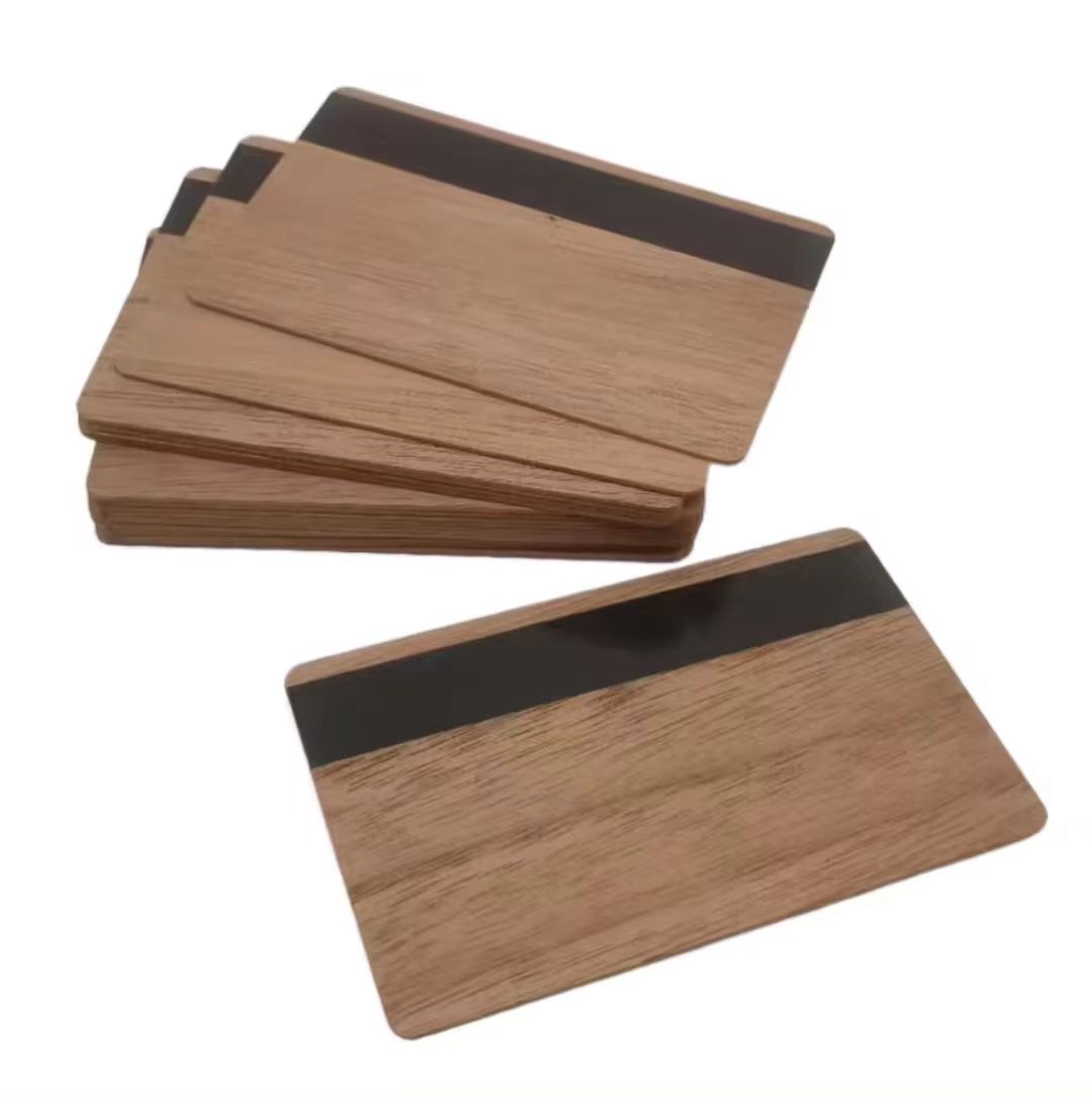 Carte à bande magnétique en bois personnalisée pour carte-clé de chambre d'hôtel