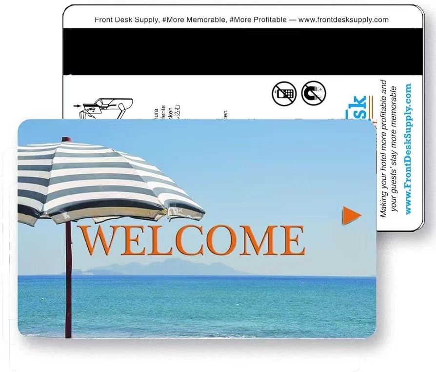 Carte d'accès RFID PVC personnalisée cryptée 13,56 MHz MIFARE 1K/4K pour hôtel