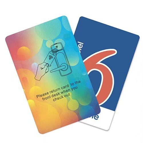 Carte NFC à impression personnalisée 13,56 MHz MF PVC RFID Carte-clé d'hôtel