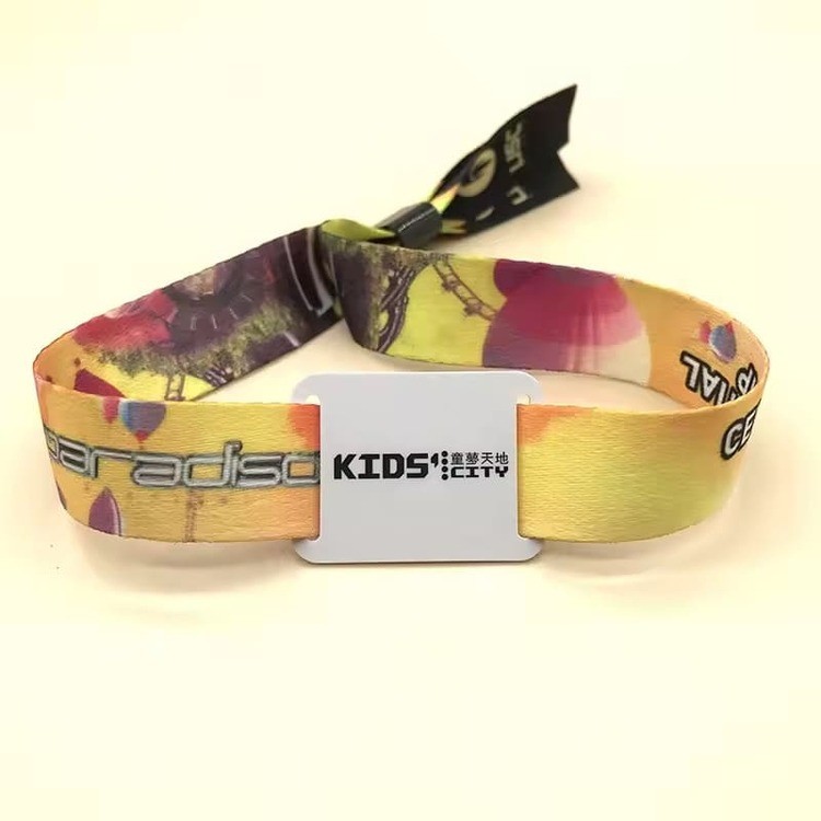 Bracelets tissés jetables NTAG 213 RFID 13,56 MHz NFC pour événements