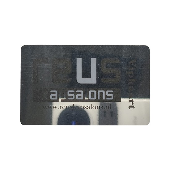 Carte de visite miroir en plastique PVC personnalisée avec impression de logo
