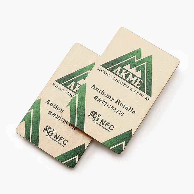Carte-clé RFID écologique en bois 13,56 MHz, cartes-clés MIFARE Classic 1K pour hôtel