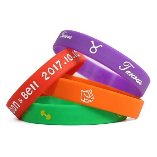 Nouveaux bracelets en silicone gaufrés Bracelets en silicone personnalisés