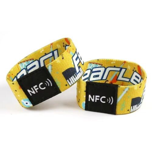 Bracelet élastique RFID personnalisé Bracelet extensible en polyester RFID personnalisé