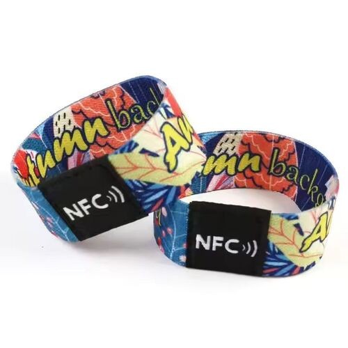 Bracelet élastique RFID personnalisé Bracelet extensible en polyester RFID personnalisé