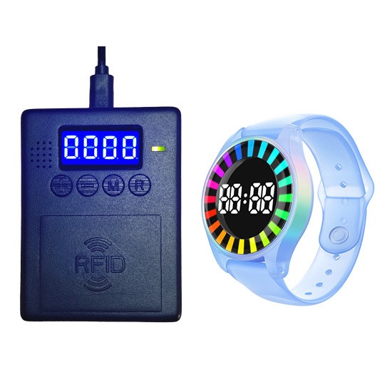 Bracelets vibrants RFID avec compte à rebours pour événements en intérieur