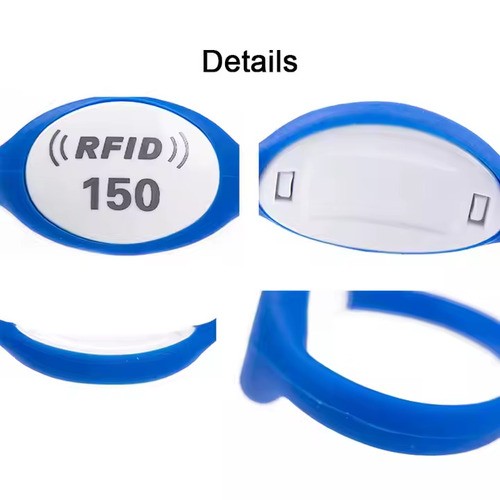 Bracelet NFC programmable et étanche, bracelet RFID en silicone réutilisable pour le contrôle d'accès
