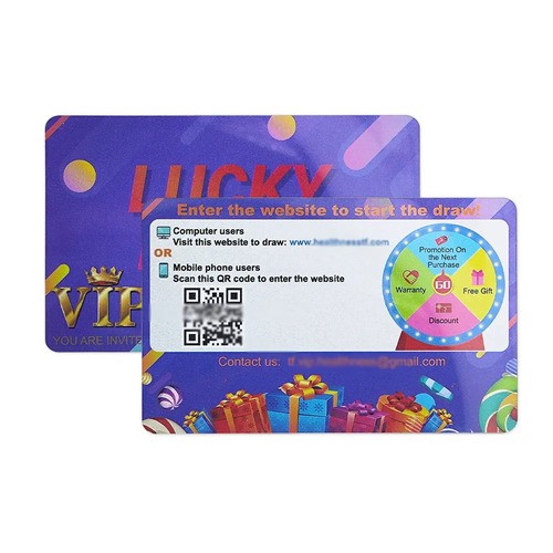 Cartes-cadeaux en plastique PVC CR80 à impression personnalisée, carte de fidélité, carte de promotion d'adhésion à gratter