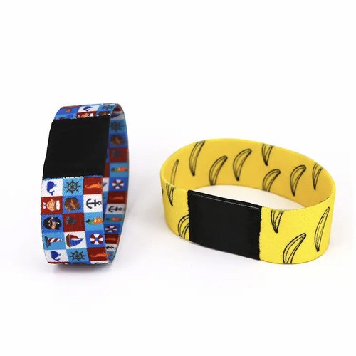 Bracelet élastique RFID avec logo personnalisé pour activités de festival de parc d'attractions