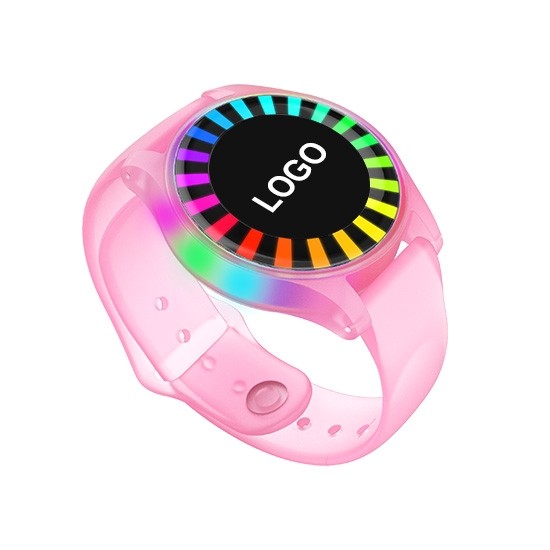 Bracelet en silicone RFID avec compte à rebours et logo personnalisé, avec lumières LED