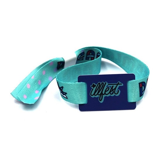 Bracelets tissés en PVC RFID, conception réglable pour un ajustement sûr et confortable lors des événements