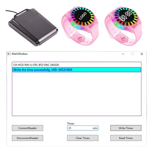 Bracelets RFID et bracelet de rappel de vibration avec compte à rebours RFID