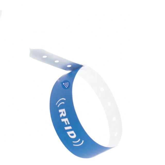 Bracelet RFID jetable en papier PP H3 NFC UHF pour identification médicale