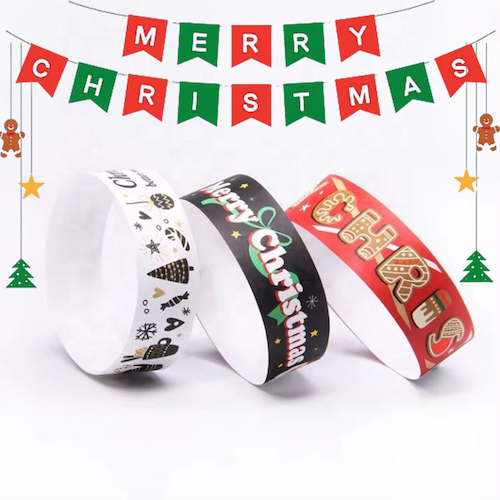 Christmas paper wristband