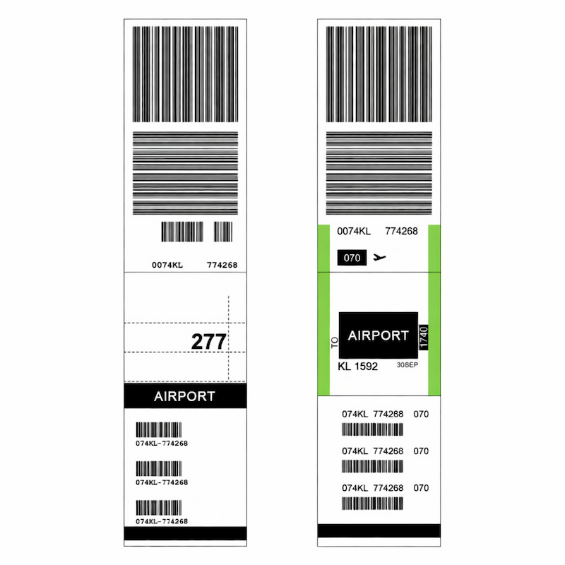RFID baggage tag with optimized antenna design
