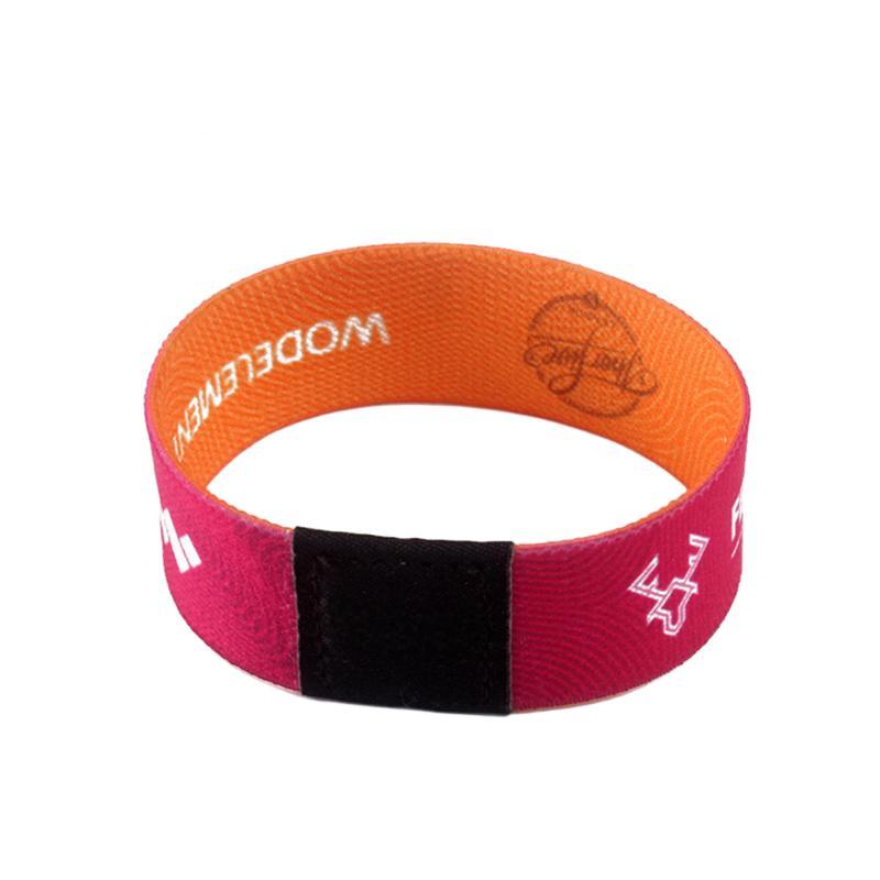 elastic RFID wristband breathable polyester with PVC tag