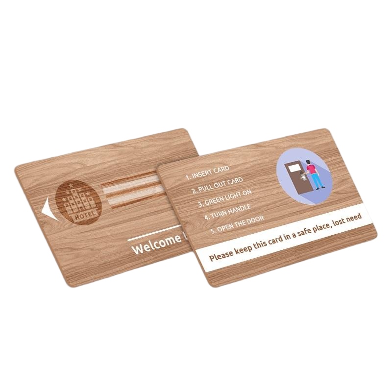 Custom bamboo wooden RFID NFC card eco friendly smart access card