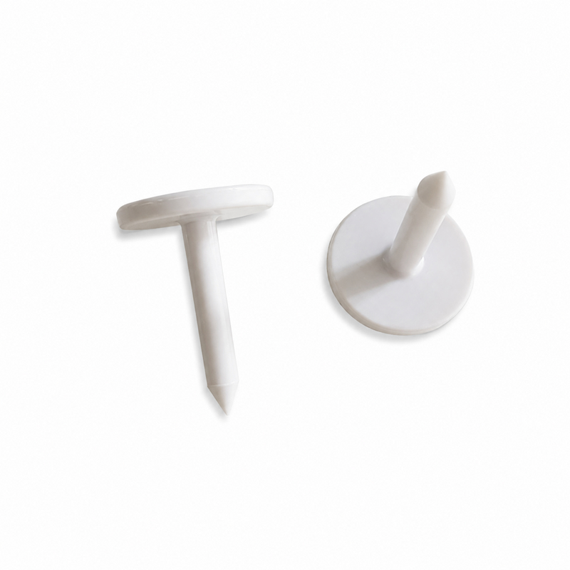 White UHF RFID nail tags for tree and timber management