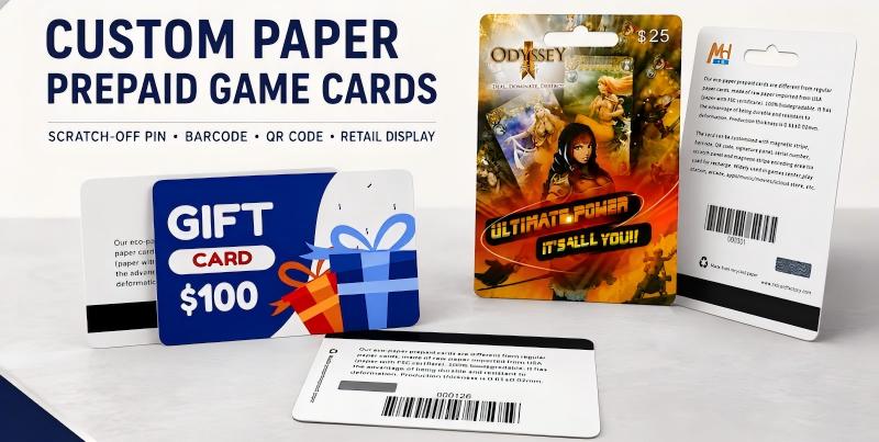Paper prepaid game cards showing a scratch-off PIN Paper prepaid game cards showing a scratch-off PIN