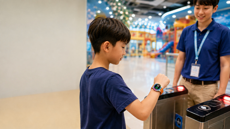 RFID timing wristband for amusement park system providers and builders