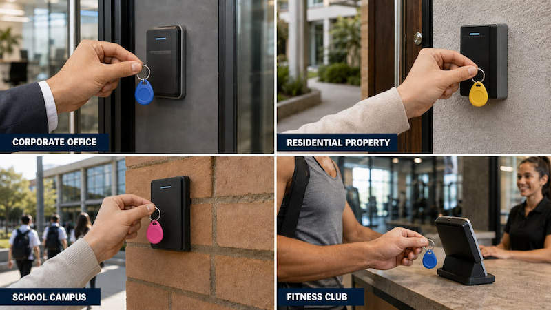 ABS RFID key fobs for corporate residential campus and membership access projects ABS RFID key fobs for corporate residential campus and membership access projects