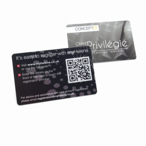 QR Code carte de membre en plastique