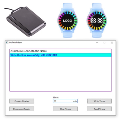Bracelets vibrants de rappel de compte à rebours RFID