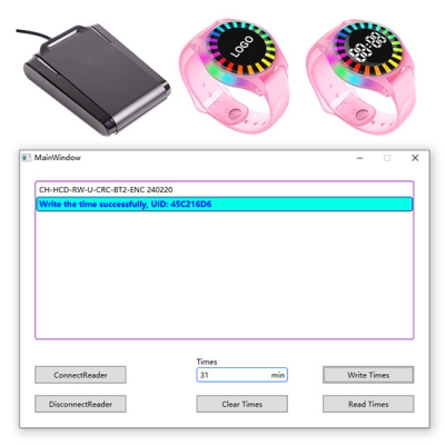 Bracelet de rappel de compte à rebours vibrant RFID