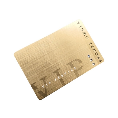 Carte RFID brossée couleur métallisée