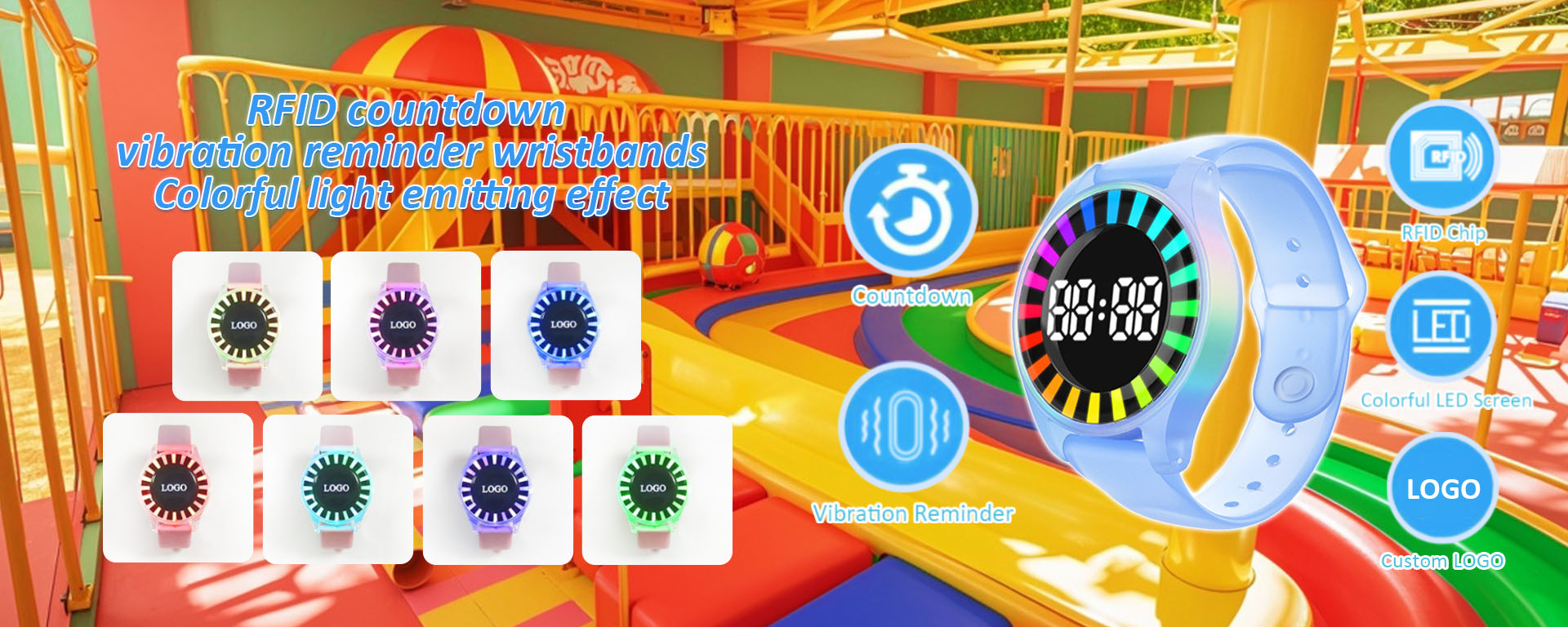 RFID Countdown Wristband For Indoor Activities